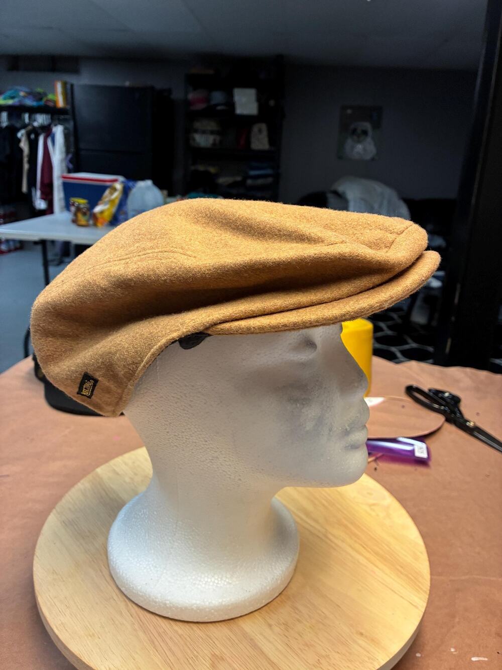 Vintage Pacific Trail Wool Blend Newsboy Cap, Camel Brown Flat Cap, Gatsby Style